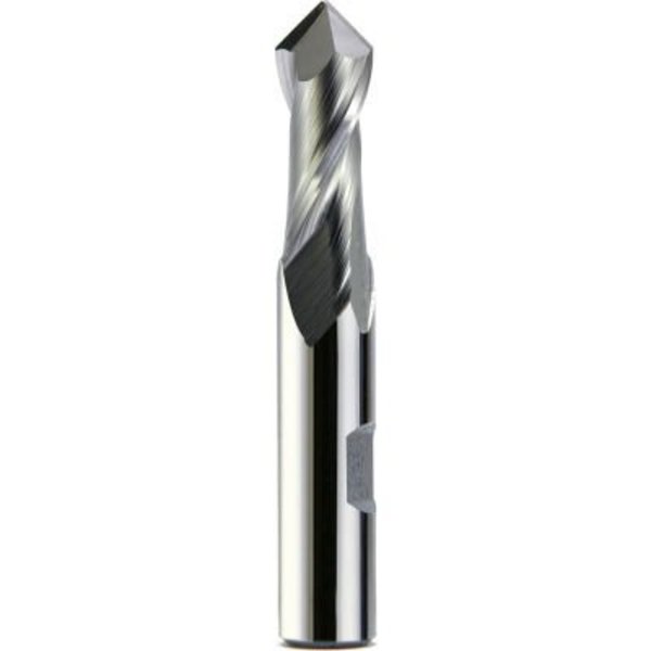 Melin Tool Co 1/8" Dia., 3/8" Shank, 3/8" LOC, 2-5/16" OAL, 2 Flute 90° Cobalt Drill Mill, TiCN A-1204-DP-TiCN